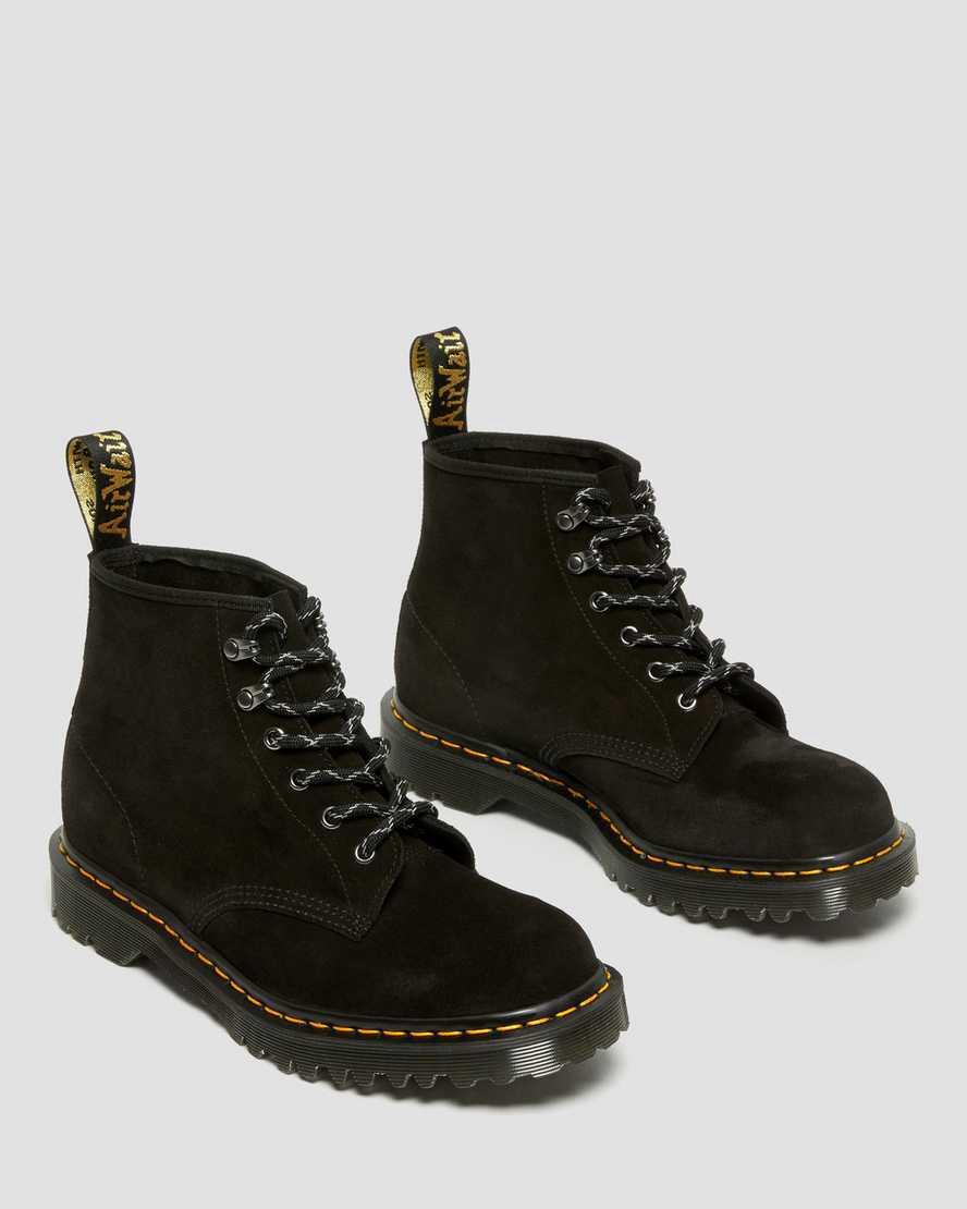 Botines Dr Martens 101 Made in England Ben Suede Mujer Negras  España |  35164-ZQMK