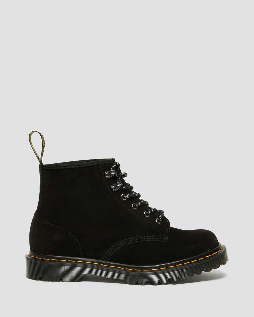 Botines Dr Martens 101 Made in England Ben Suede Mujer Negras  España |  35164-ZQMK