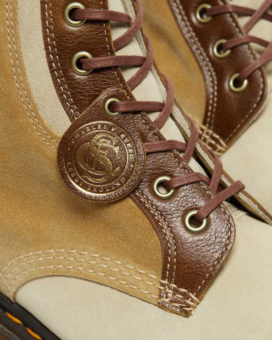 Botines Dr Martens 101 Made in England Suede Mujer Kaki  España |  38076-IROS