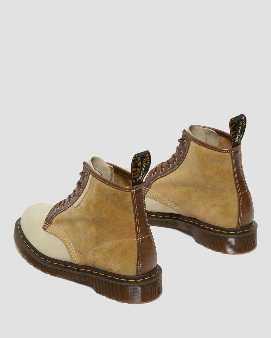 Botines Dr Martens 101 Made in England Suede Mujer Kaki  España |  38076-IROS