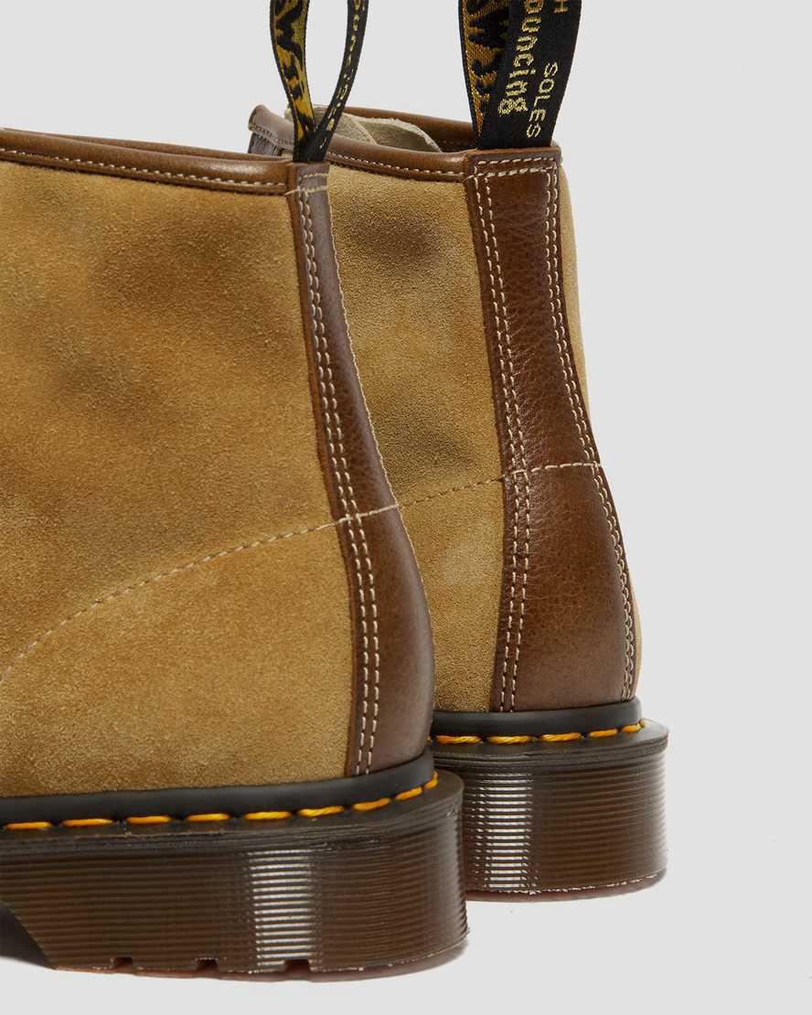 Botines Dr Martens 101 Made in England Suede Mujer Kaki  España |  38076-IROS