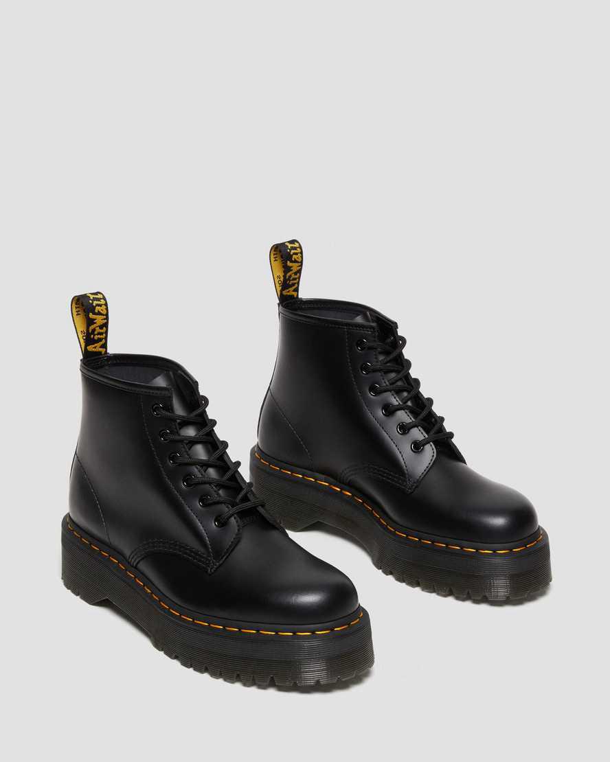 Botines Dr Martens 101 Smooth Leather Platform Hombre Negras  España |  09715-ANQY