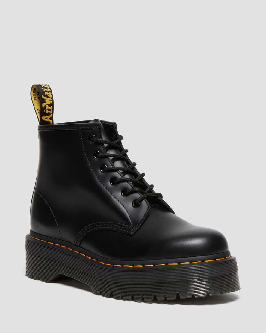 Botines Dr Martens 101 Smooth Leather Platform Hombre Negras  España |  09715-ANQY