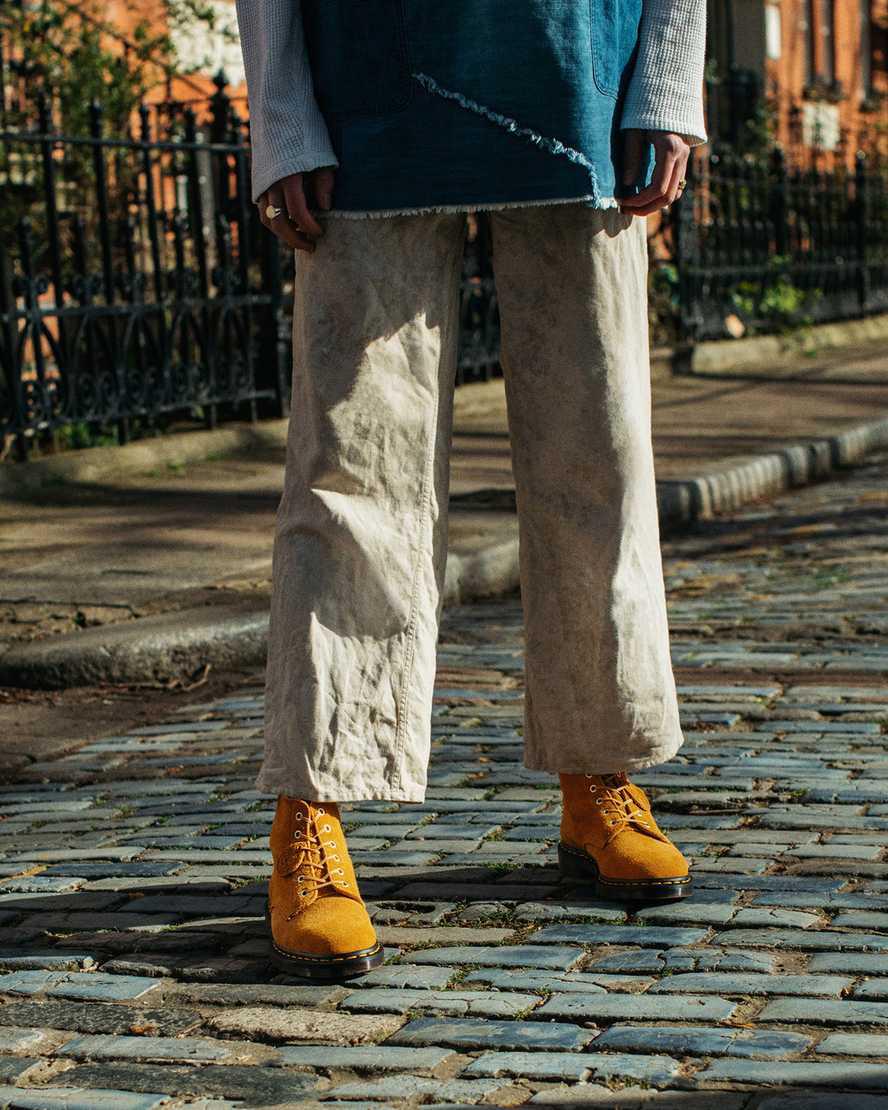 Botines Dr Martens 101 Suede Mujer Amarillo  España |  46301-YAVX