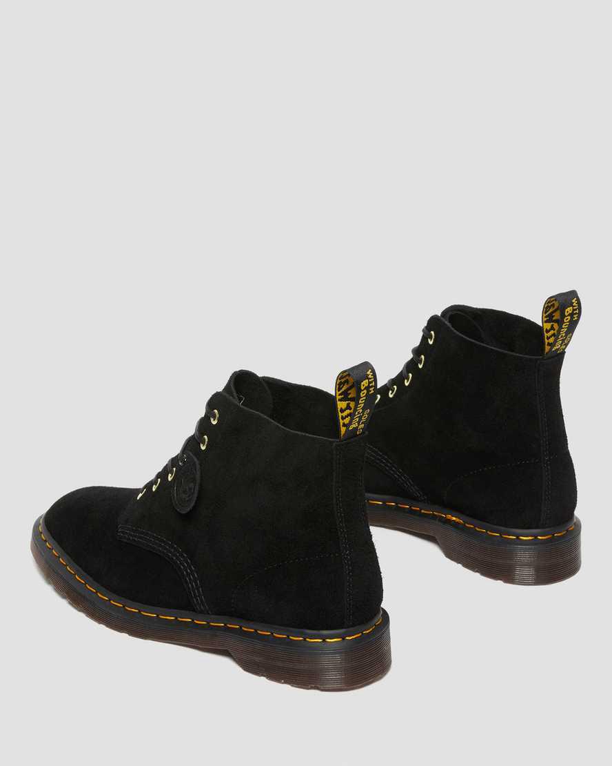 Botines Dr Martens 101 Suede Mujer Negras  España |  90625-HWDA