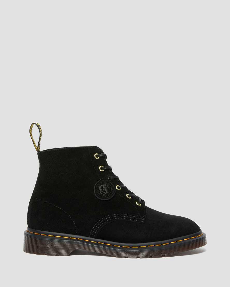 Botines Dr Martens 101 Suede Mujer Negras  España |  90625-HWDA