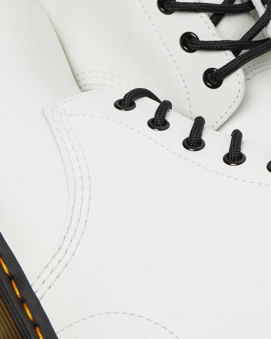Botines Dr Martens 101 Yellow Stitch Smooth Leather Hombre Blancas  España |  67214-XHAM