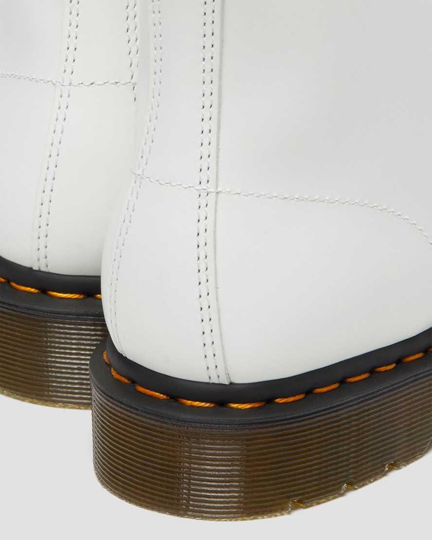Botines Dr Martens 101 Yellow Stitch Smooth Leather Hombre Blancas  España |  67214-XHAM