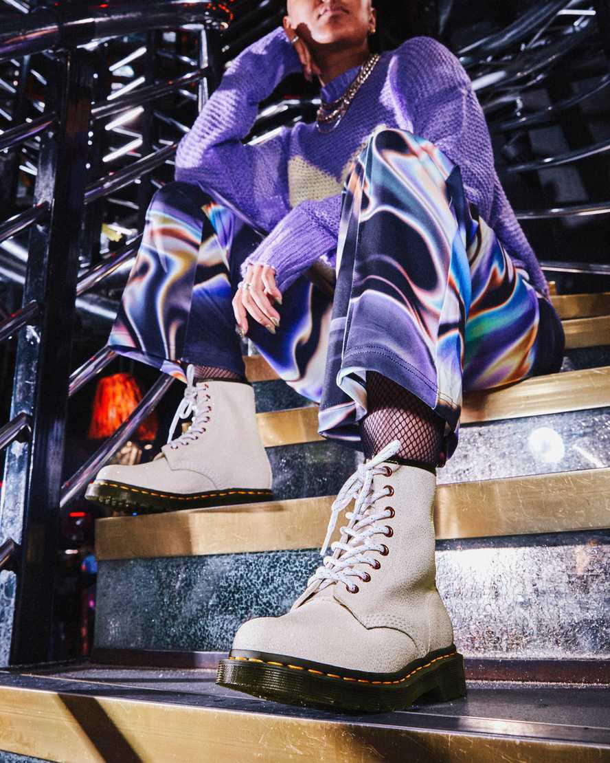 Botines Dr Martens 1460 Bejeweled Lace Up Mujer Blancas  España |  73260-XPKJ