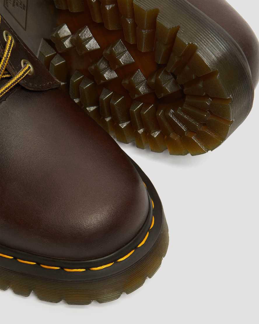 Botines Dr Martens 1460 Bex Crazy Horse Leather Lace Up Hombre Marrones Oscuro  España |  39704-NTIU