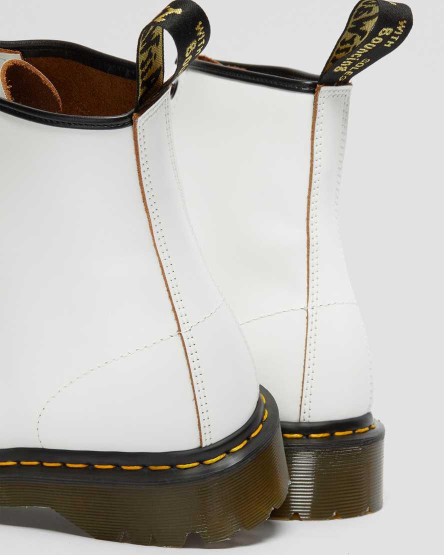 Botines Dr Martens 1460 Bex Made in England Toe Cap Lace Up Mujer Blancas  España |  64135-HAIW