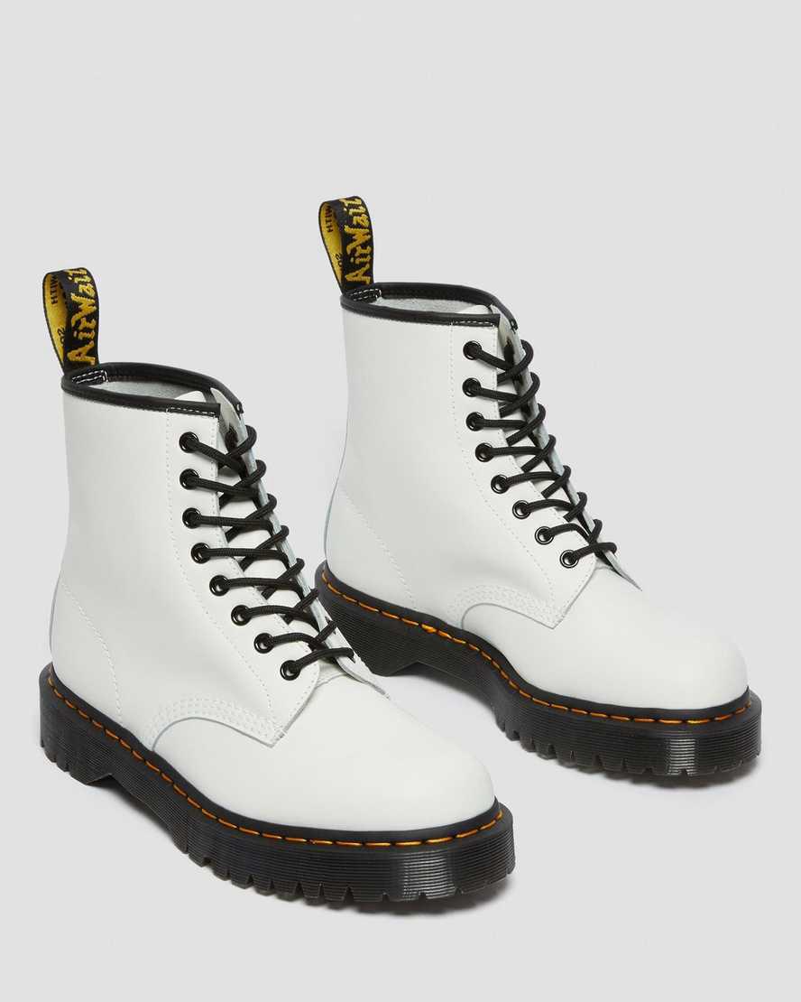 Botines Dr Martens 1460 Bex Smooth Leather Platform Mujer Blancas  España |  03128-YKCN