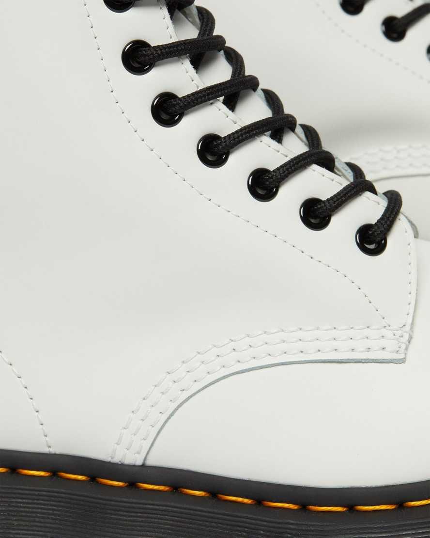 Botines Dr Martens 1460 Bex Smooth Leather Platform Mujer Blancas  España |  03128-YKCN