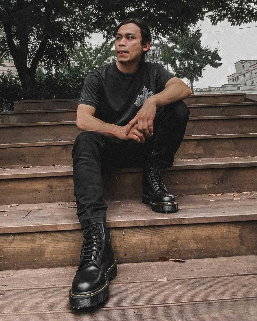 Botines Dr Martens 1460 Bex Smooth Leather Platform Hombre Negras  España |  48965-SRGW