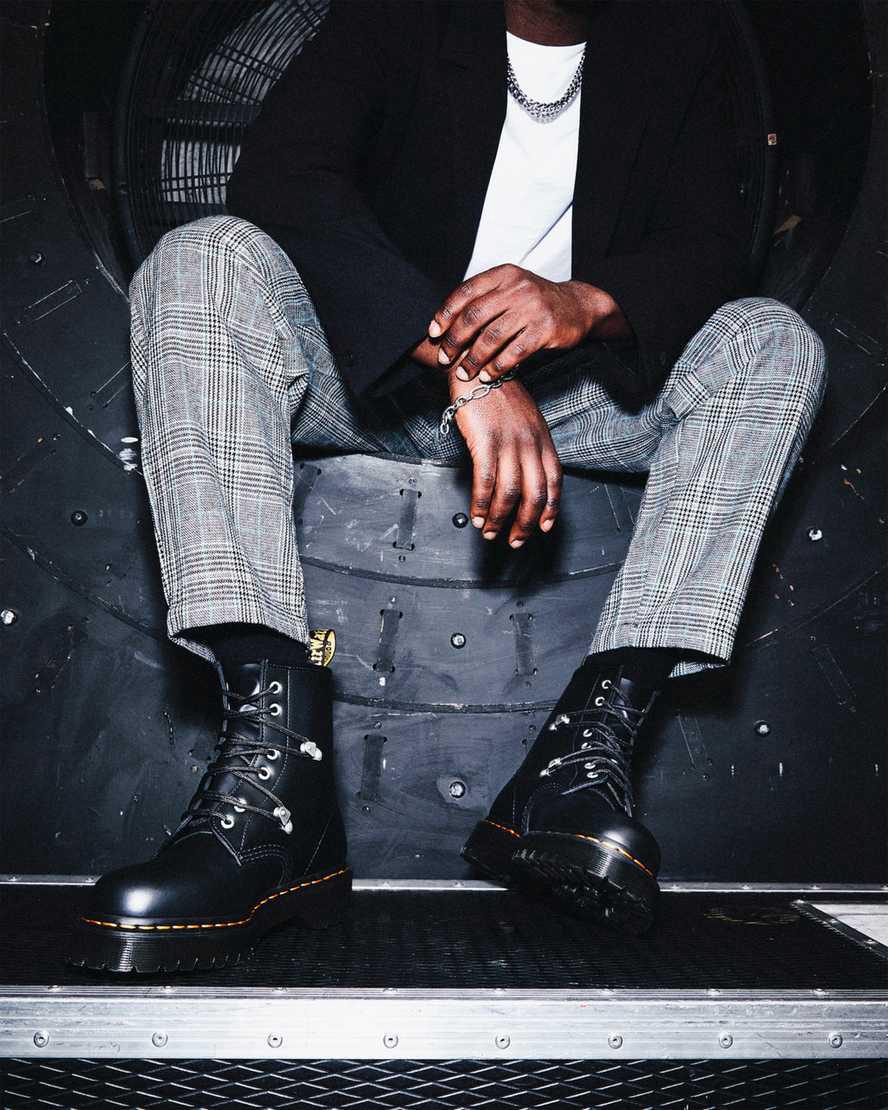 Botines Dr Martens 1460 Bex Stud Leather Lace Up Hombre Negras  España |  49512-EHYK