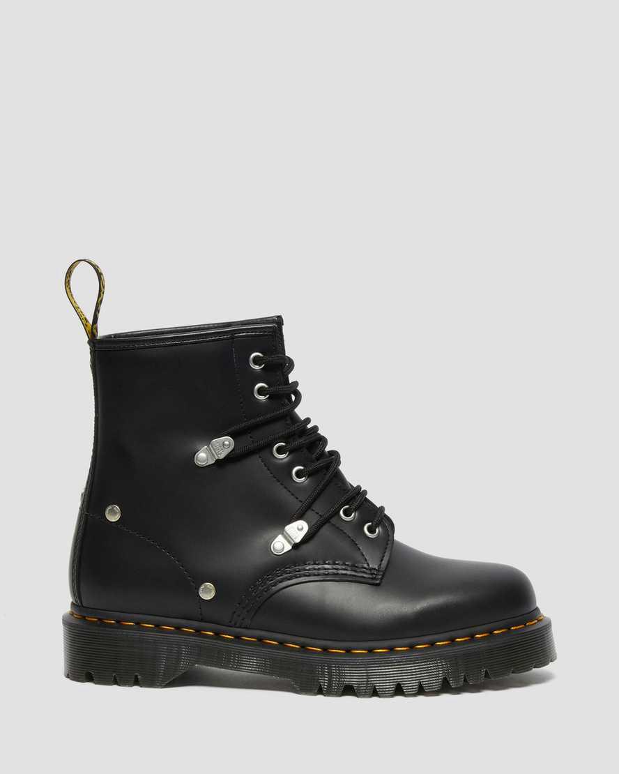Botines Dr Martens 1460 Bex Stud Leather Lace Up Hombre Negras  España |  49512-EHYK