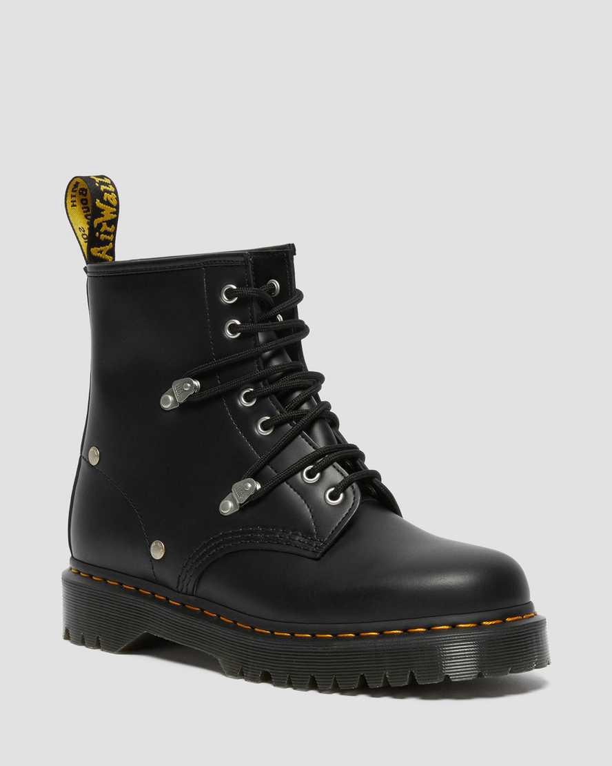 Botines Dr Martens 1460 Bex Stud Leather Lace Up Hombre Negras  España |  49512-EHYK