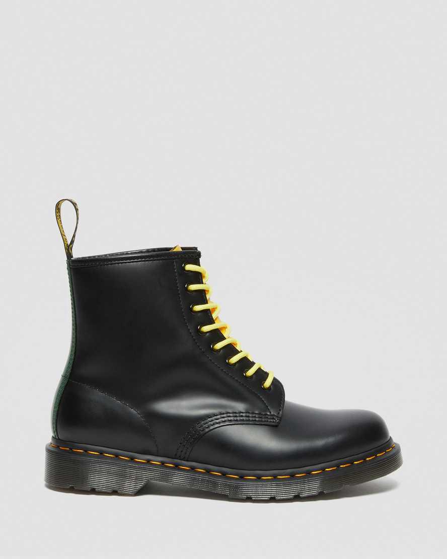 Botines Dr Martens 1460 Contrast Smooth Leather Lace Up Hombre Negras  España |  06753-NPER