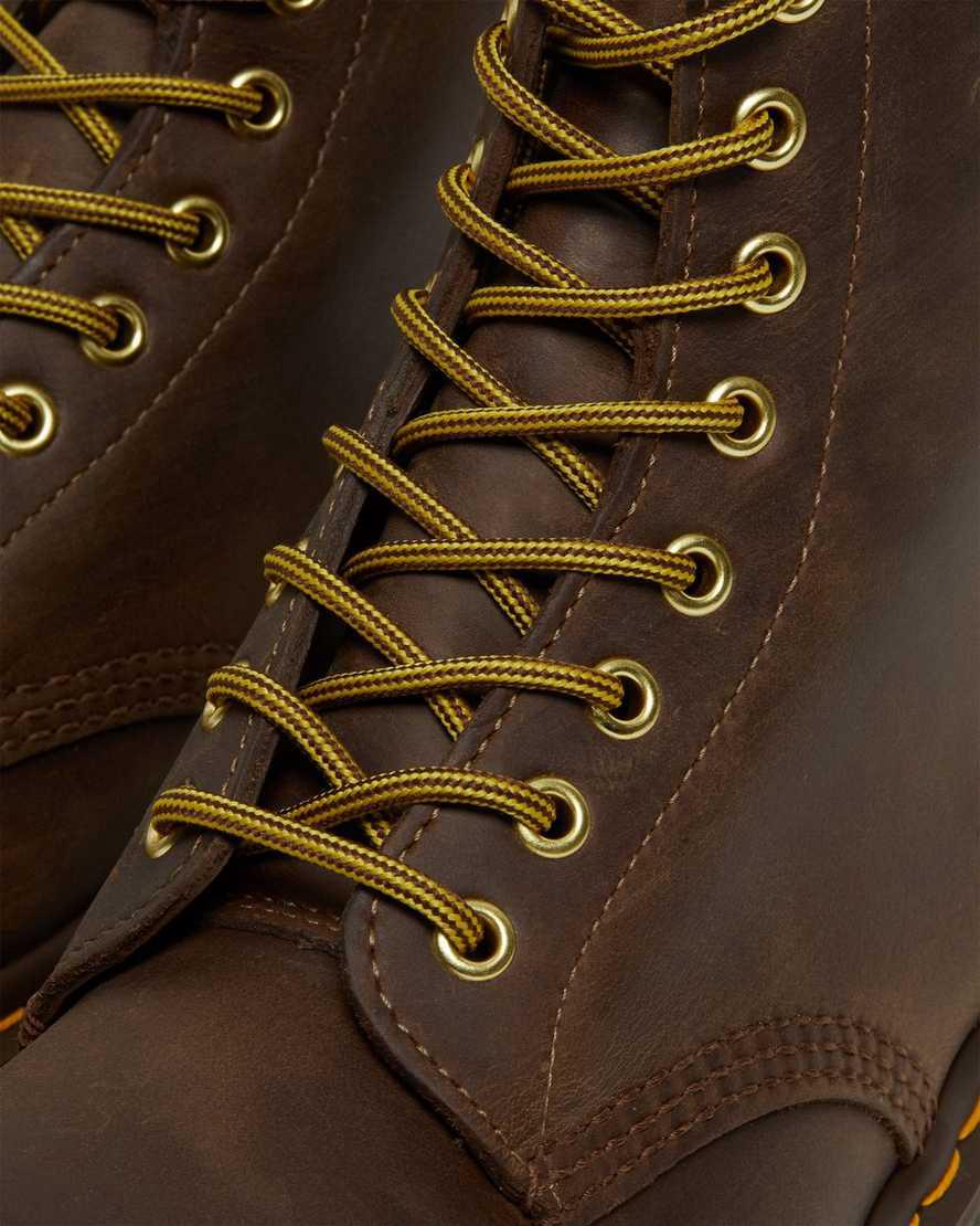 Botines Dr Martens 1460 Crazy Horse Leather Lace Up Mujer Marrones  España |  69724-HXET