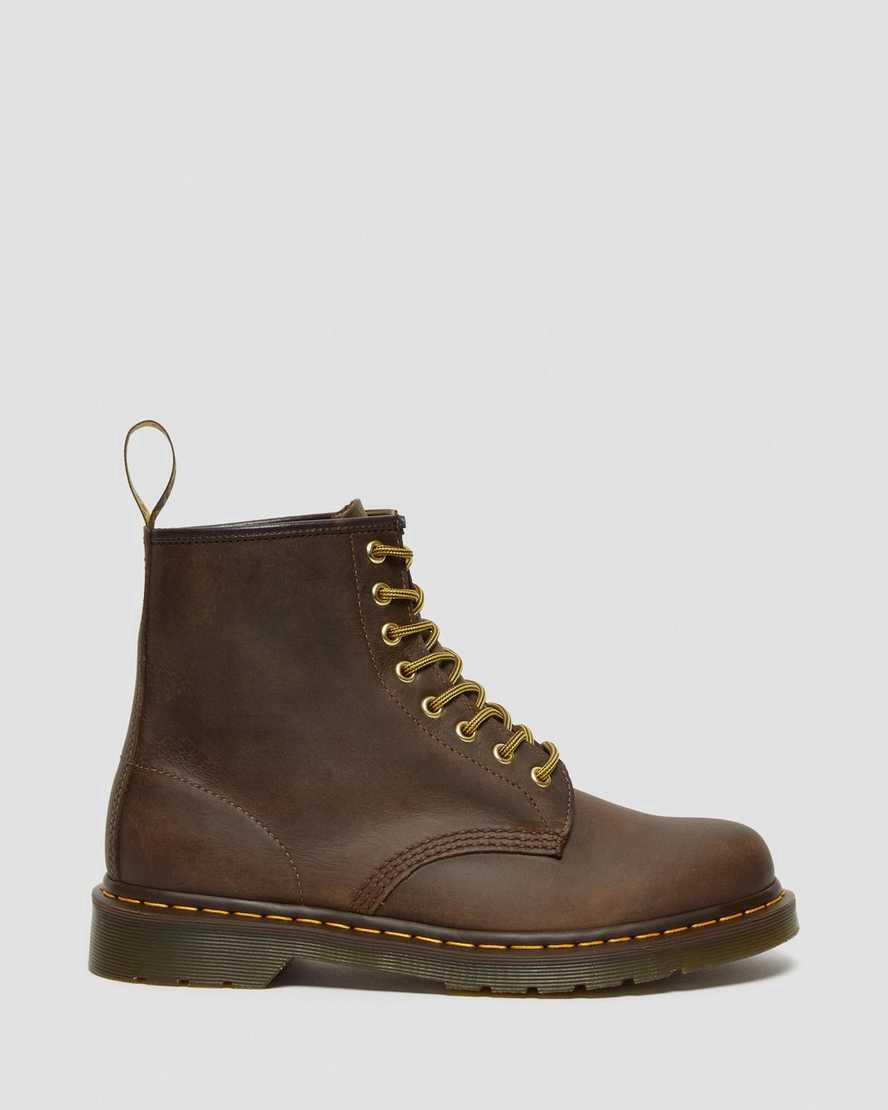 Botines Dr Martens 1460 Crazy Horse Leather Lace Up Mujer Marrones  España |  69724-HXET