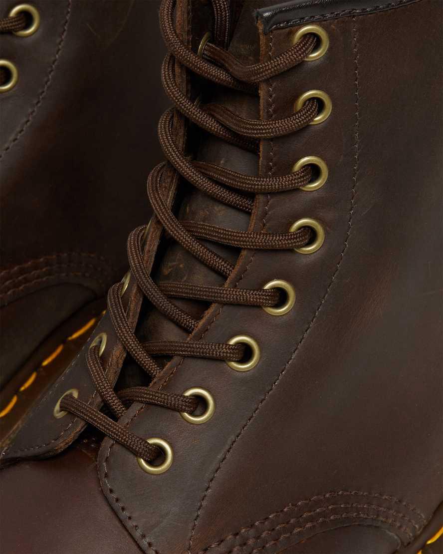 Botines Dr Martens 1460 Crazy Horse Leather Lace Up Mujer Marrones  España |  85143-VGDP