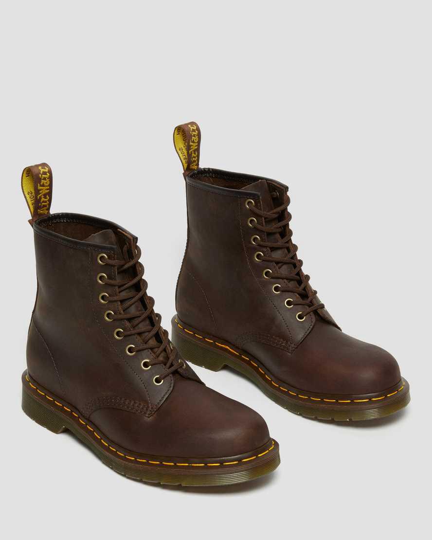 Botines Dr Martens 1460 Crazy Horse Leather Lace Up Mujer Marrones  España |  85143-VGDP