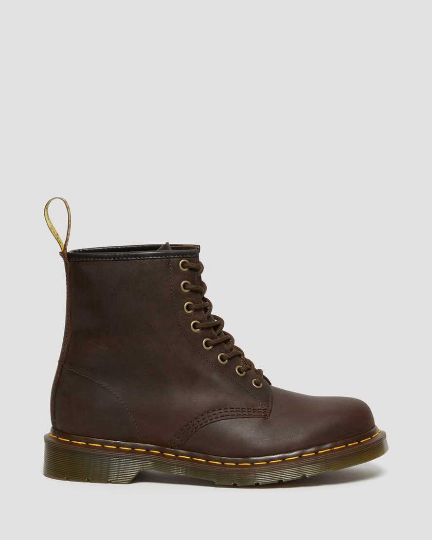 Botines Dr Martens 1460 Crazy Horse Leather Lace Up Mujer Marrones  España |  85143-VGDP