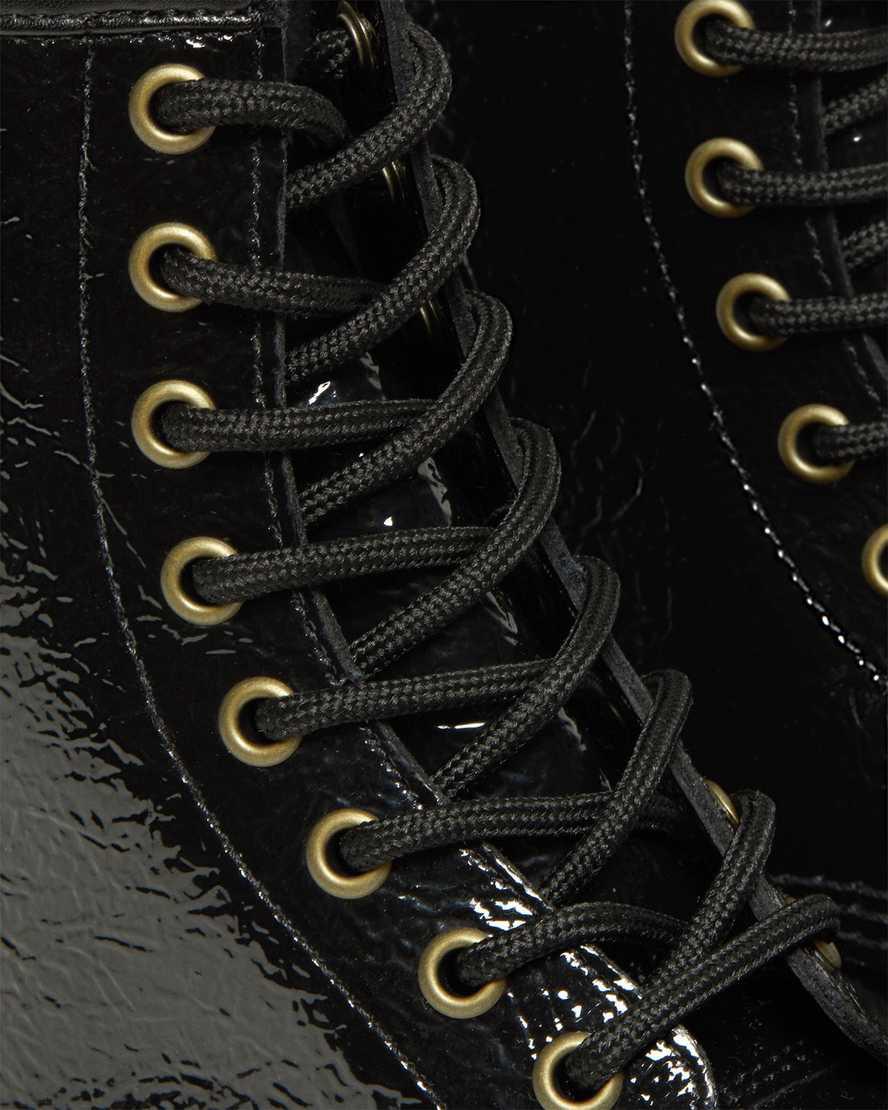 Botines Dr Martens 1460 Distressed Patent Leather Mujer Negras  España |  28547-ZBDQ