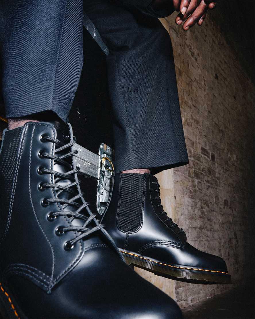 Botines Dr Martens 1460 Harper Smooth Leather Lace Up Hombre Negras  España |  30798-YUFG