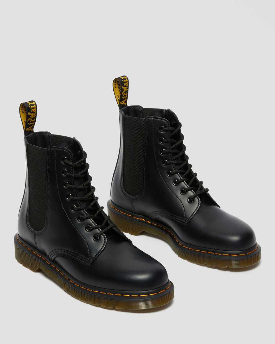 Botines Dr Martens 1460 Harper Smooth Leather Lace Up Mujer Negras  España |  34728-RGEC