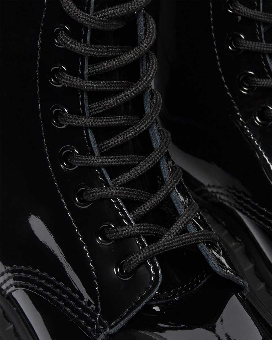 Botines Dr Martens 1460 Mono Patent Leather Lace Up Mujer Negras  España |  58796-WBDM