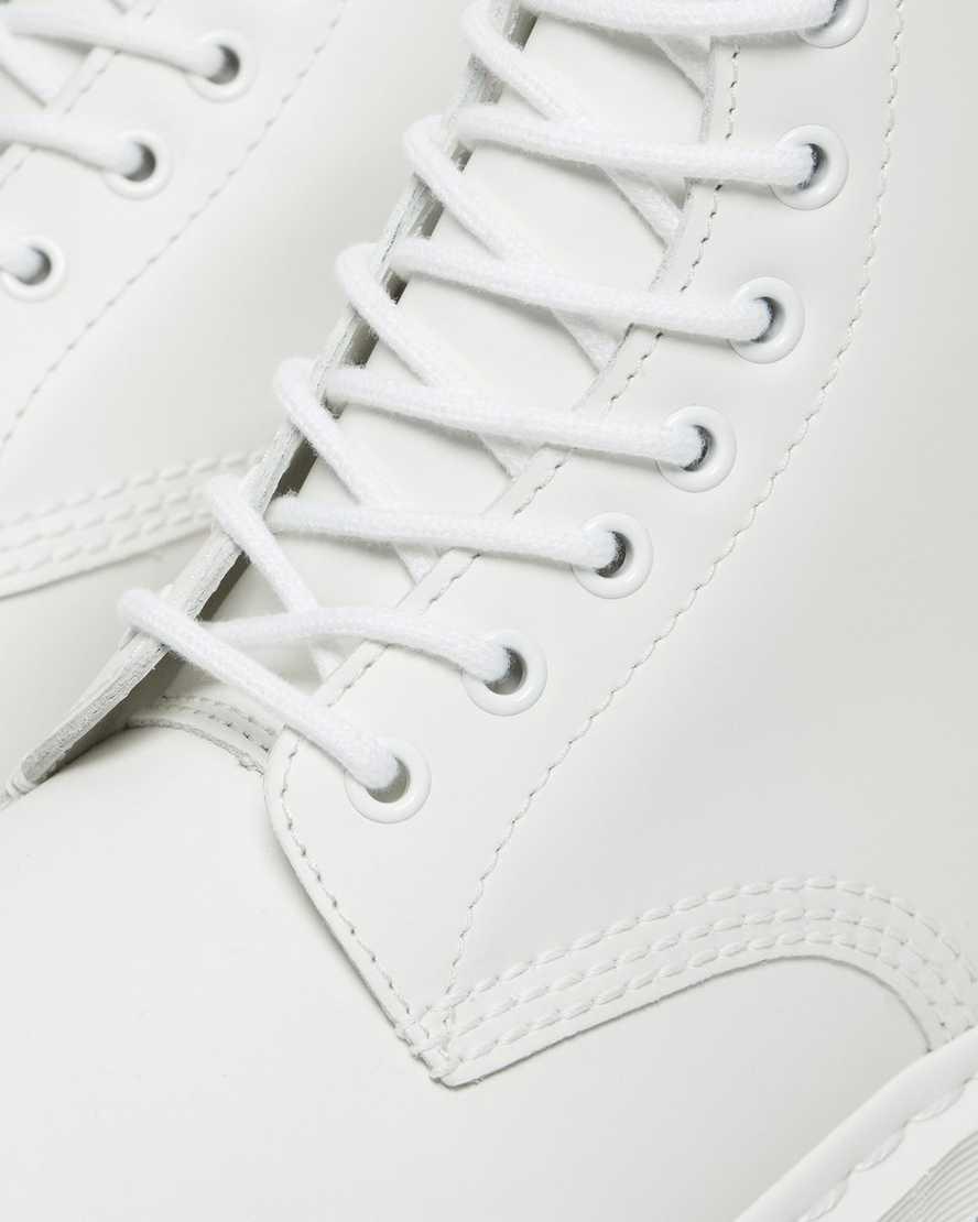 Botines Dr Martens 1460 Mono Smooth Leather Lace Up Mujer Blancas  España |  49816-KOCJ
