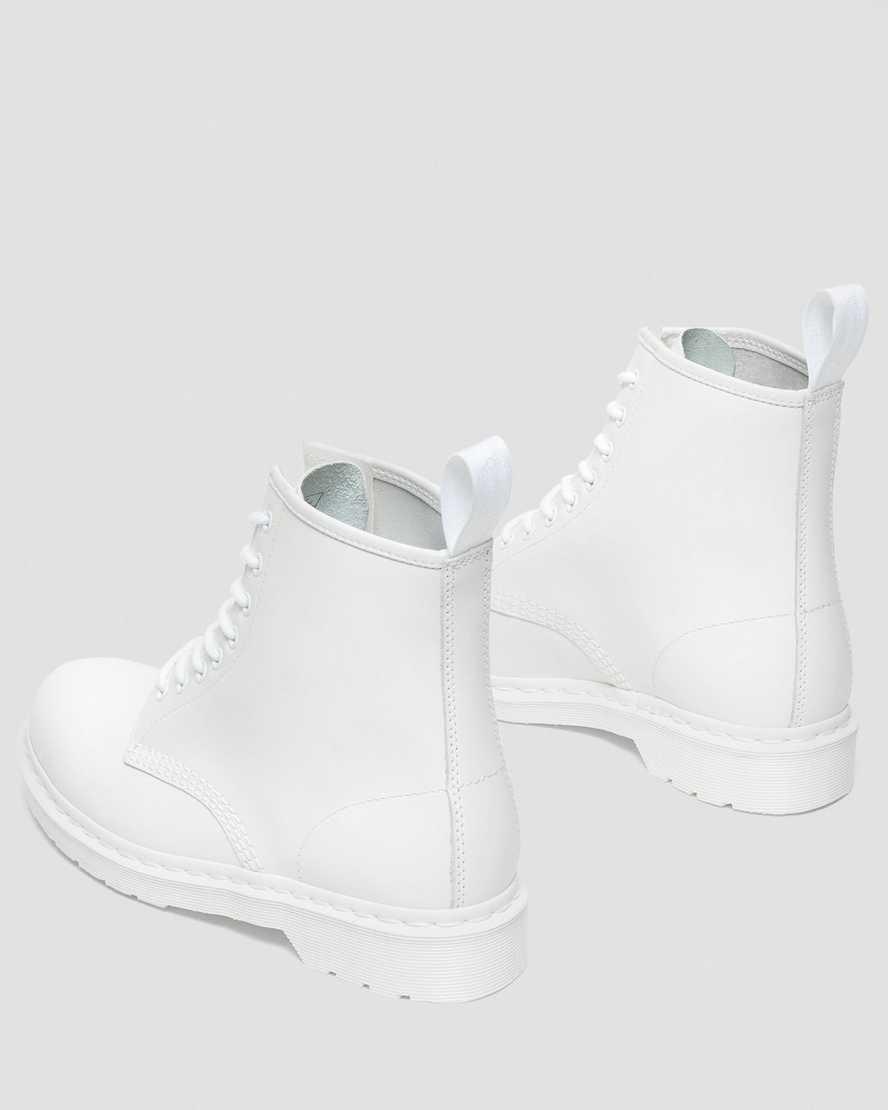 Botines Dr Martens 1460 Mono Smooth Leather Lace Up Mujer Blancas  España |  49816-KOCJ