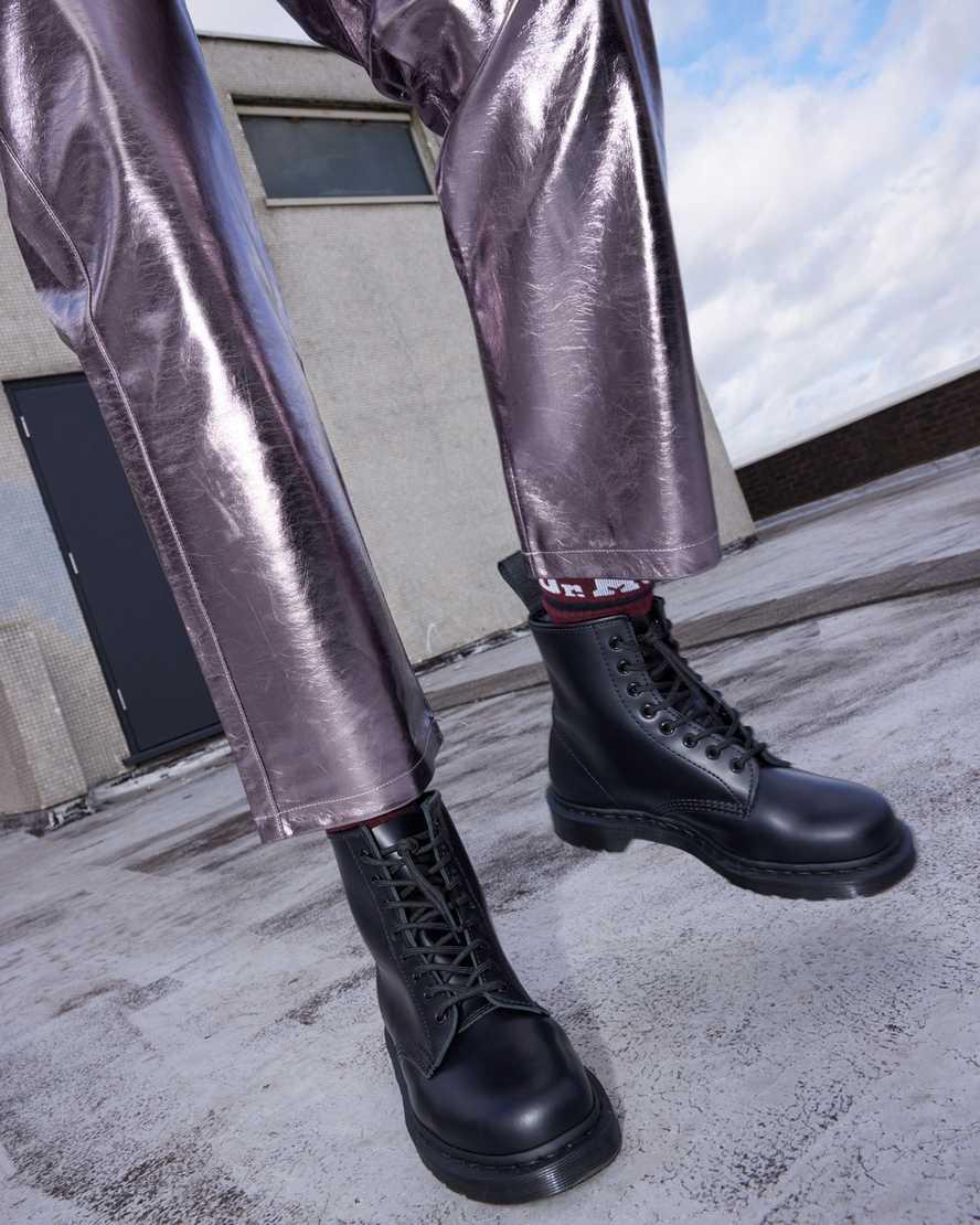 Botines Dr Martens 1460 Mono Smooth Leather Lace Up Hombre Negras  España |  96135-ZELS