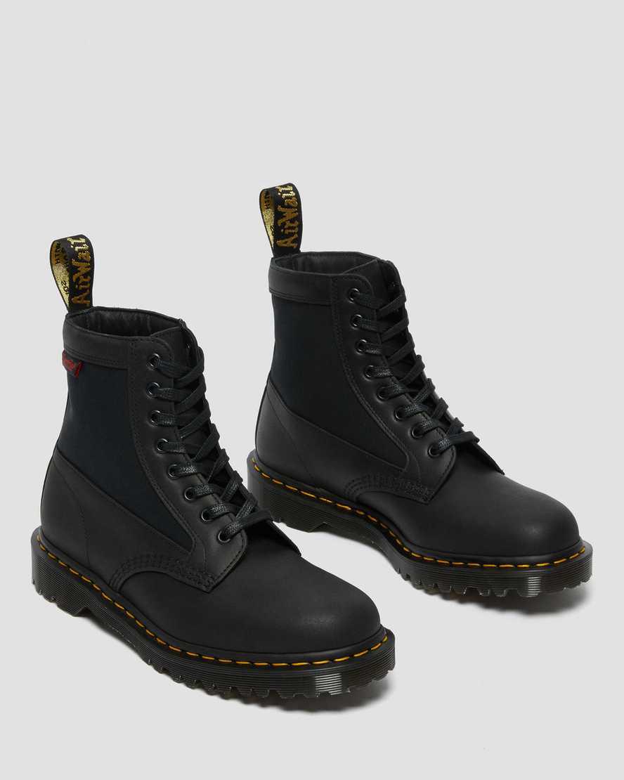 Botines Dr Martens 1460 Panel Made in England Leather Lace Up Mujer Negras  España |  14629-BCVE