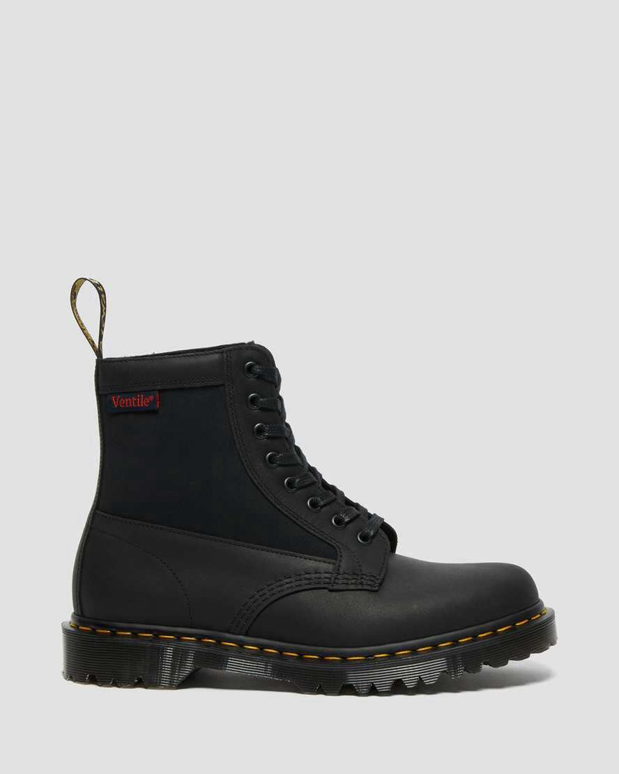 Botines Dr Martens 1460 Panel Made in England Leather Lace Up Mujer Negras  España |  14629-BCVE