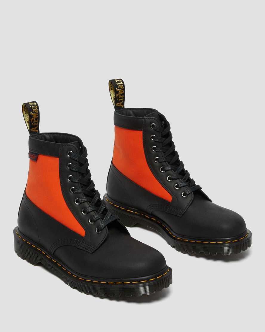 Botines Dr Martens 1460 Panel Made in England Leather Lace Up Mujer Negras  España |  30951-OAPK