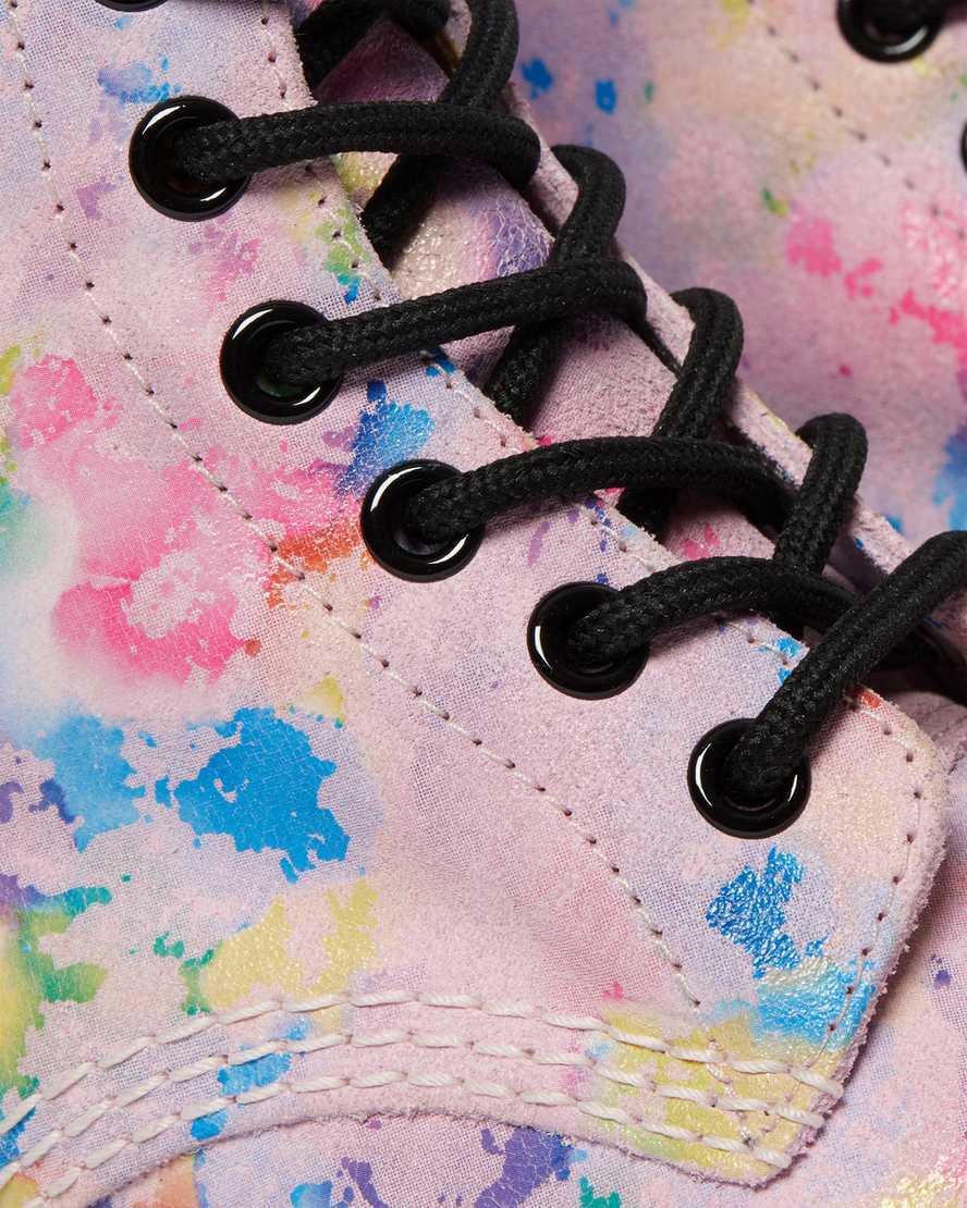 Botines Dr Martens 1460 Pascal Confetti Suede Lace Up Mujer Rosas  España |  27095-BDQH