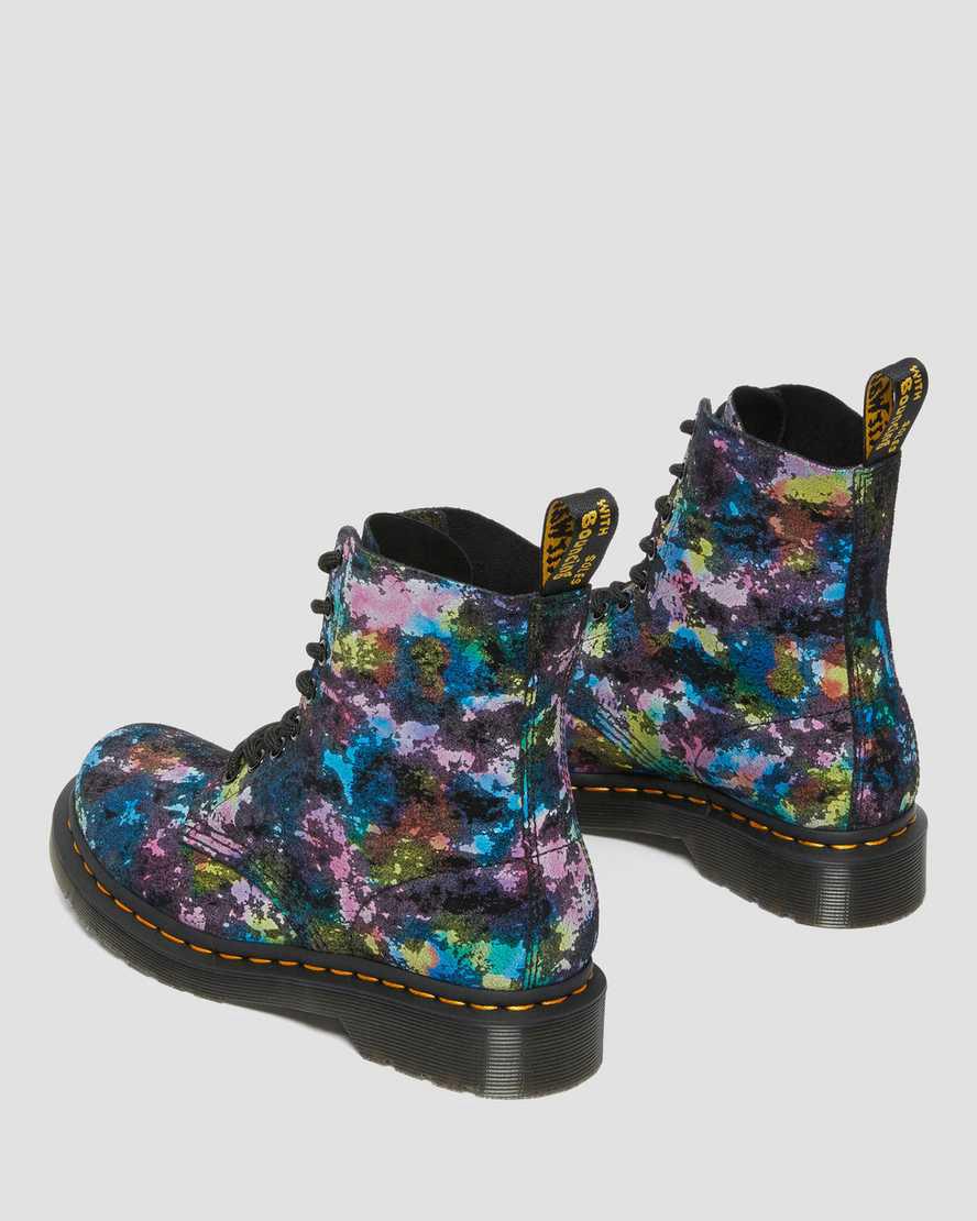 Botines Dr Martens 1460 Pascal Confetti Suede Lace Up Mujer Negras  España |  71230-NDMV