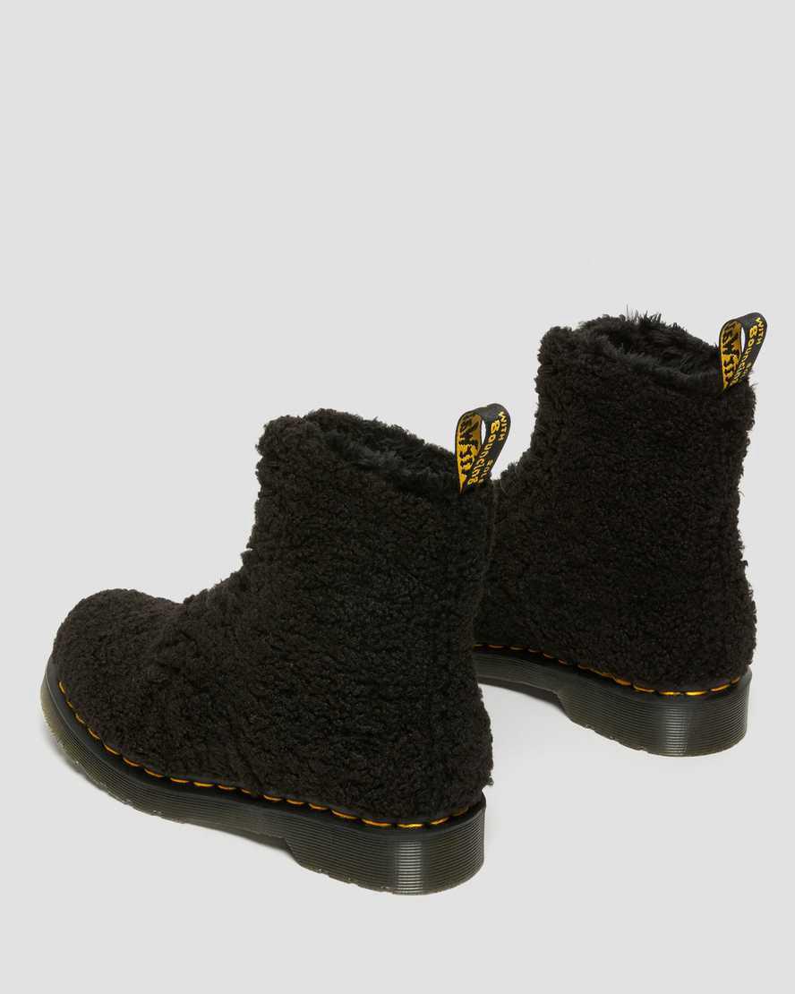 Botines Dr Martens 1460 Pascal Faux Shearling Mujer Negras  España |  51293-TZJD