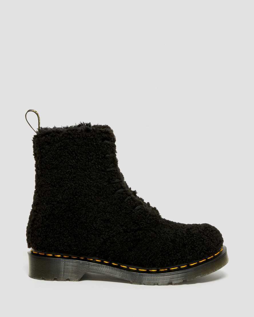 Botines Dr Martens 1460 Pascal Faux Shearling Mujer Negras  España |  51293-TZJD