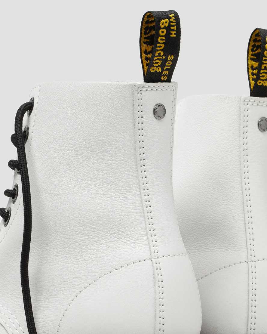 Botines Dr Martens 1460 Pascal Max Leather Platform Mujer Blancas  España |  20719-YJHX