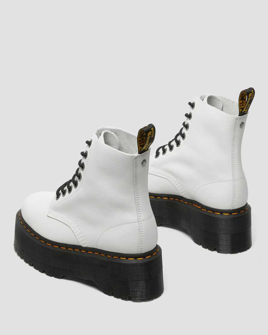 Botines Dr Martens 1460 Pascal Max Leather Platform Mujer Blancas  España |  20719-YJHX