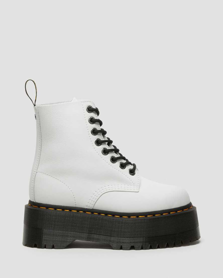 Botines Dr Martens 1460 Pascal Max Leather Platform Mujer Blancas  España |  20719-YJHX