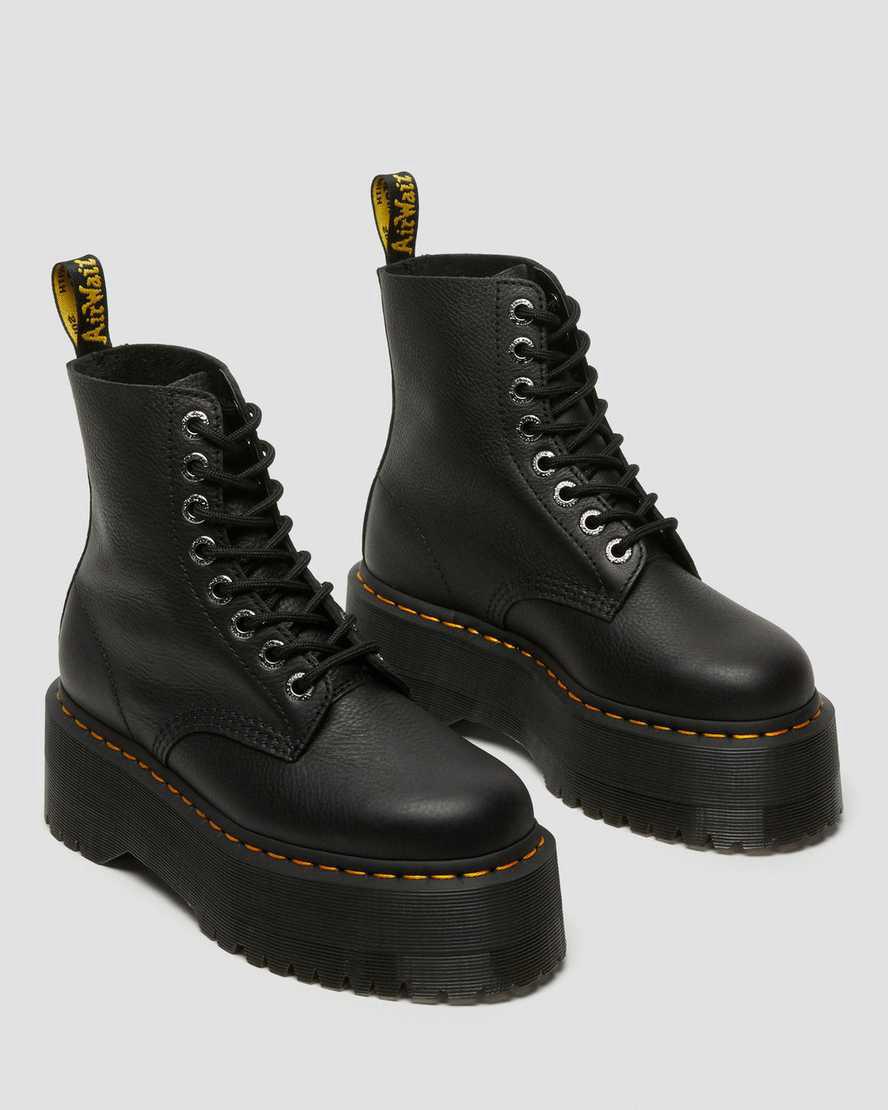Botines Dr Martens 1460 Pascal Max Leather Platform Mujer Negras  España |  57190-ROHE