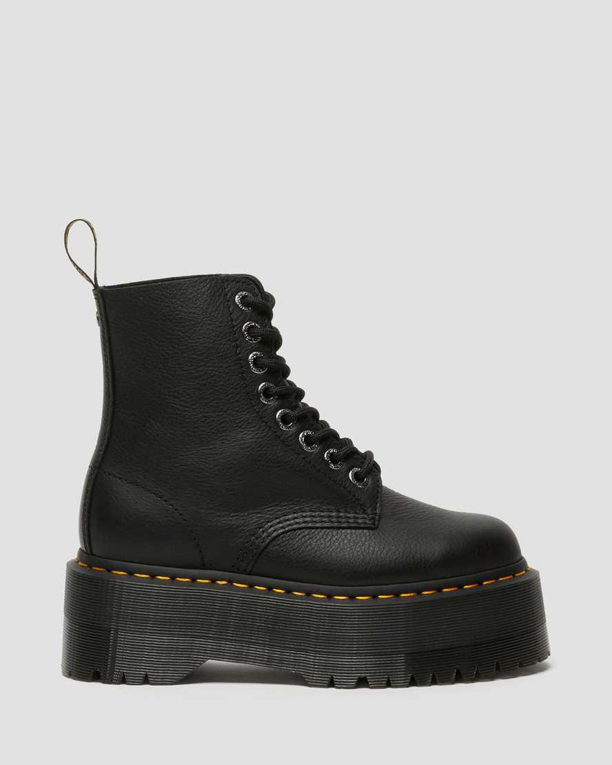 Botines Dr Martens 1460 Pascal Max Leather Platform Mujer Negras  España |  57190-ROHE