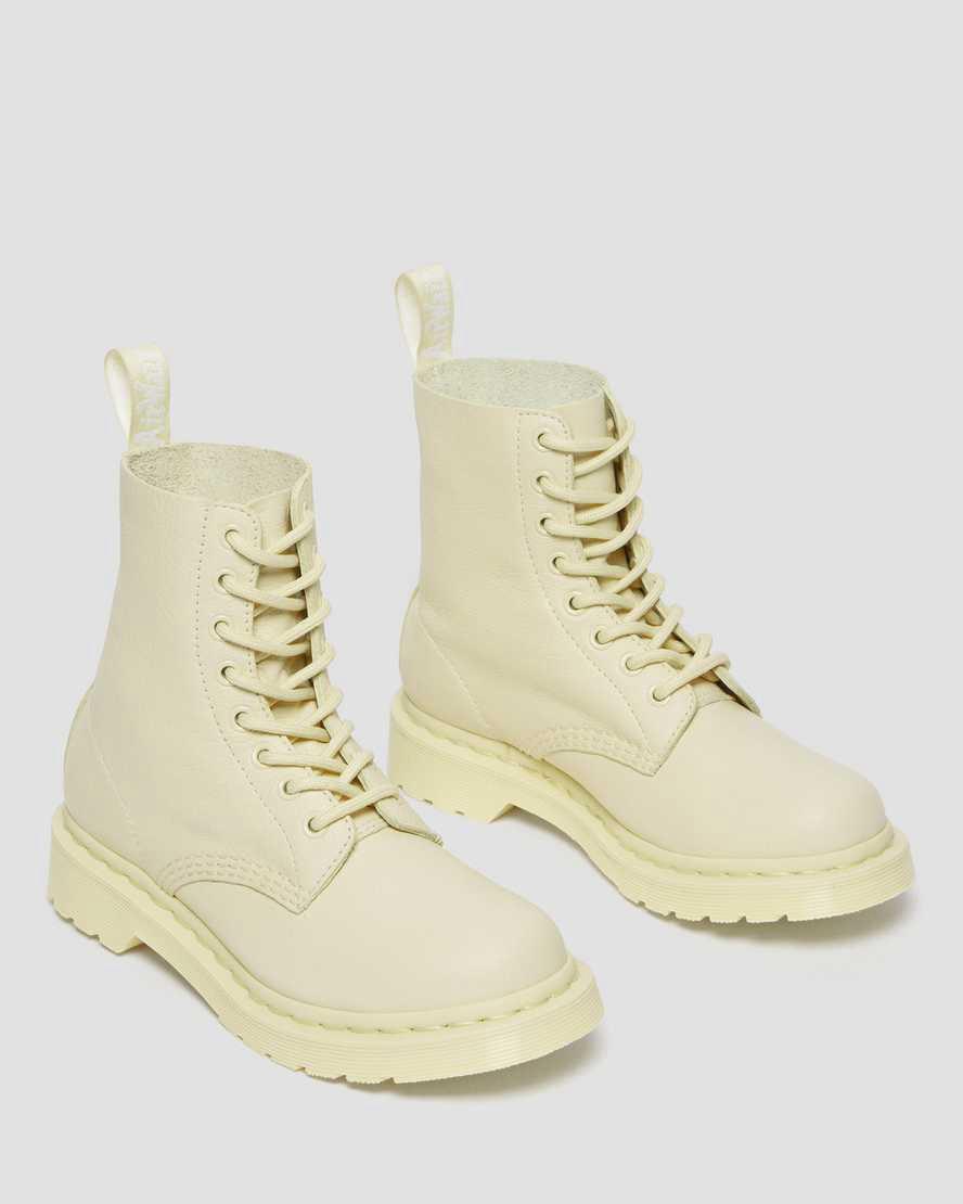 Botines Dr Martens 1460 Pascal Mono Lace Up Mujer Marrones Creme  España |  27146-PWSY