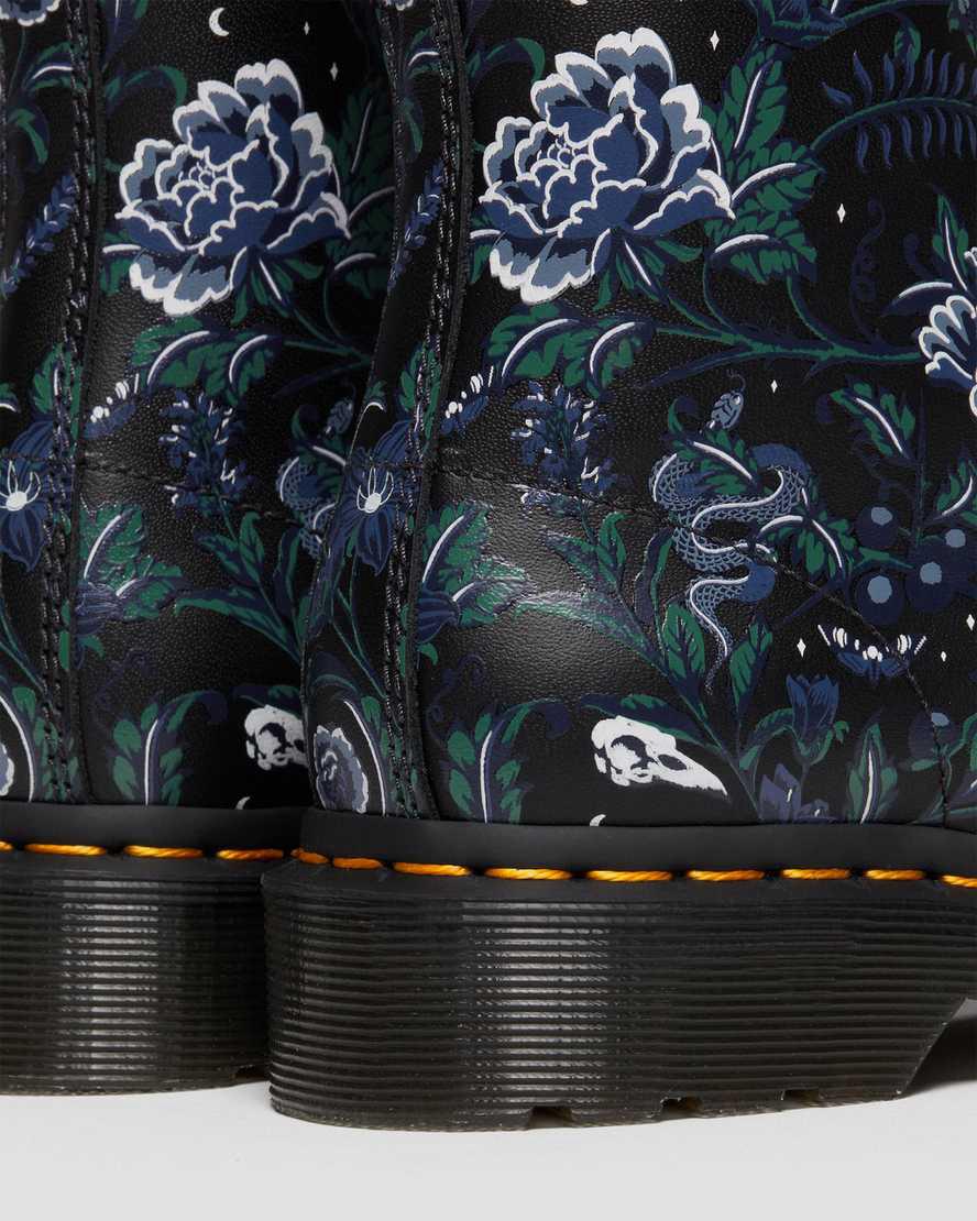 Botines Dr Martens 1460 Pascal Mystic Floral Lace Up Mujer Negras  España |  75392-HSYC