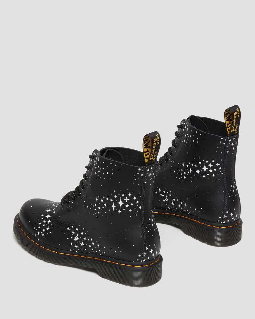 Botines Dr Martens 1460 Pascal Stars Leather Lace Up Hombre Negras  España |  82179-AWCX