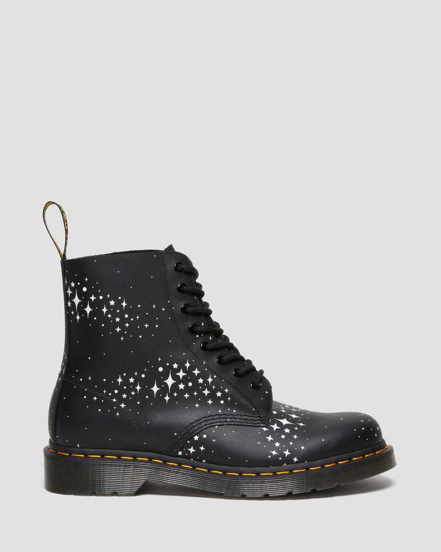 Botines Dr Martens 1460 Pascal Stars Leather Lace Up Hombre Negras  España |  82179-AWCX